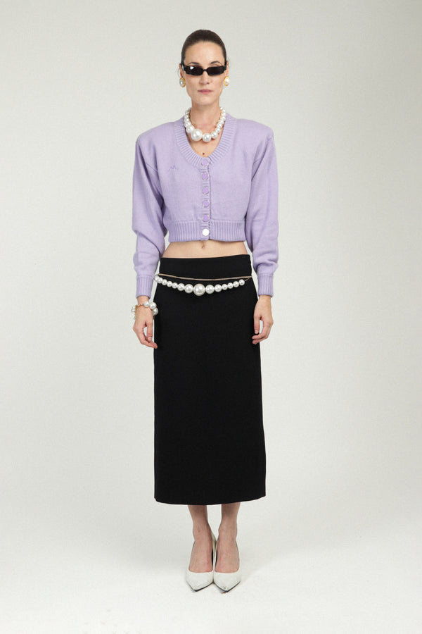 rowen rose Cashmere Cropped Cardigan