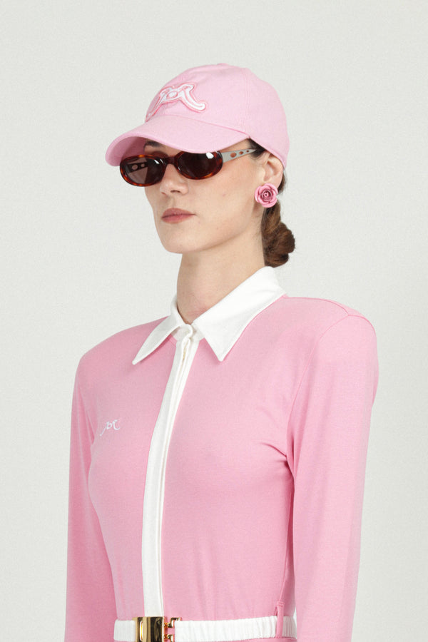 Rowen Rose Cotton Baseball Cap With Logo