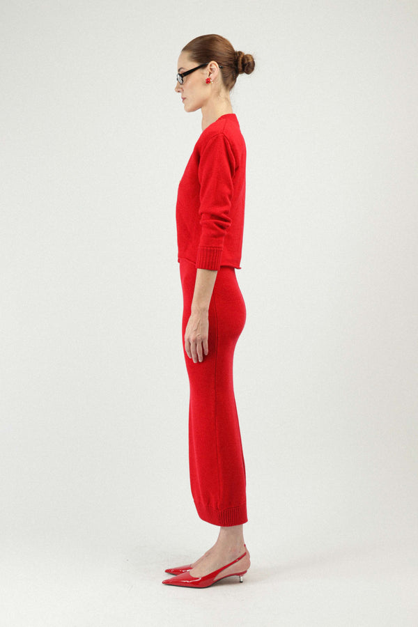 Rowen Rose Cropped Cardigan With Heart Jewel