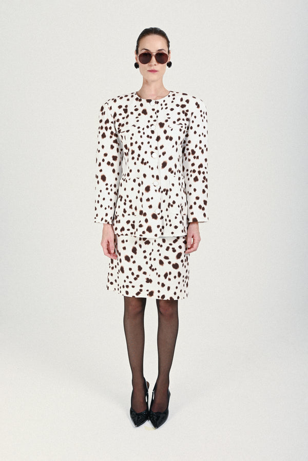 rowen rose Dalmatian Jacket with Fake Pockets