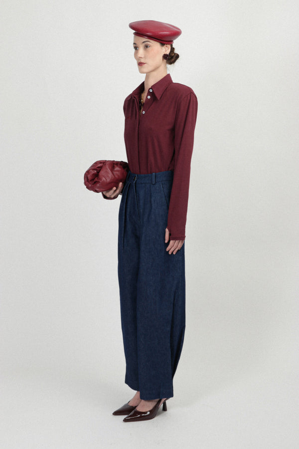 Rowen Rose Denim Carrots Pants