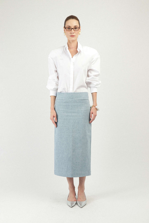 rowen rose Denim Long Skirt