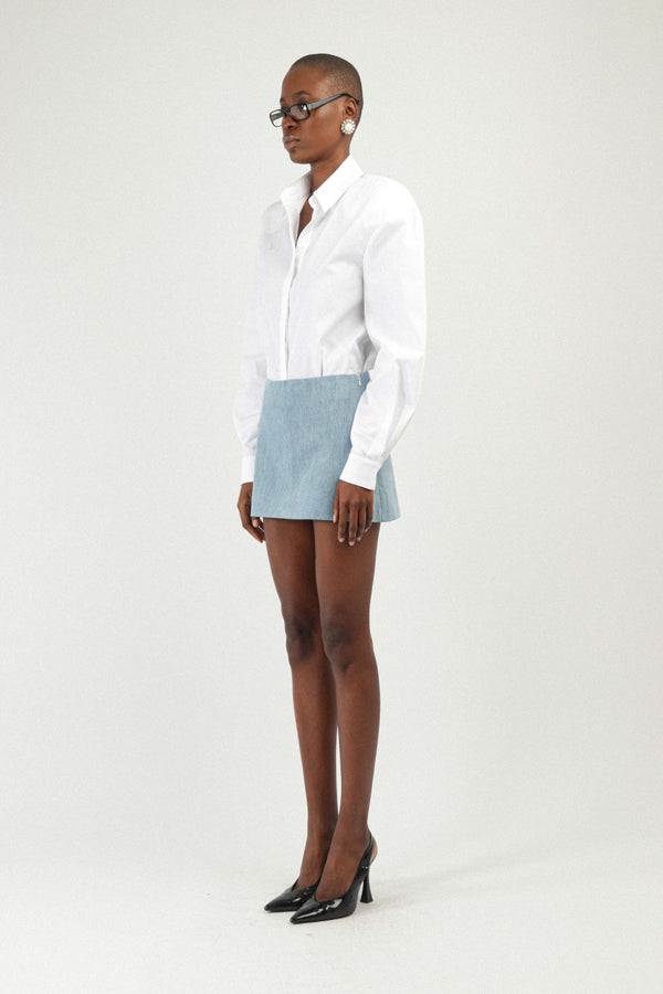 Rowen Rose Denim Mini Skirt