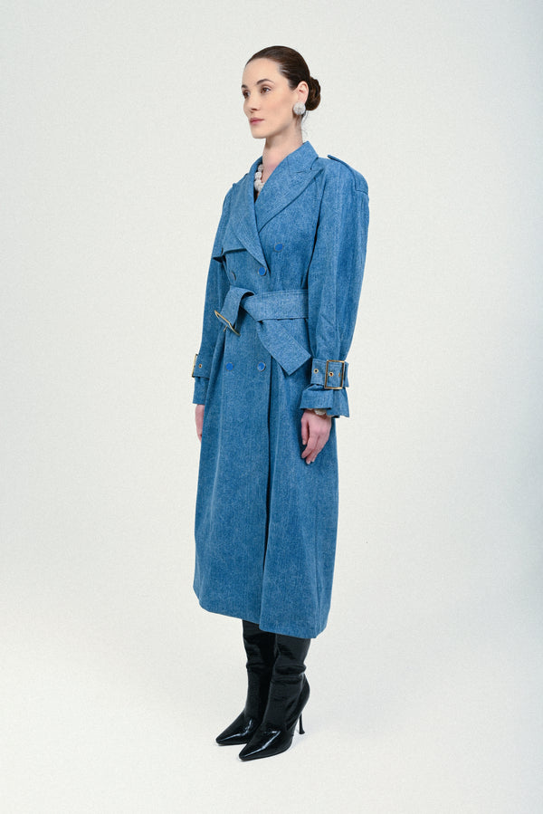 Rowen Rose Denim Signature Trenchcoat