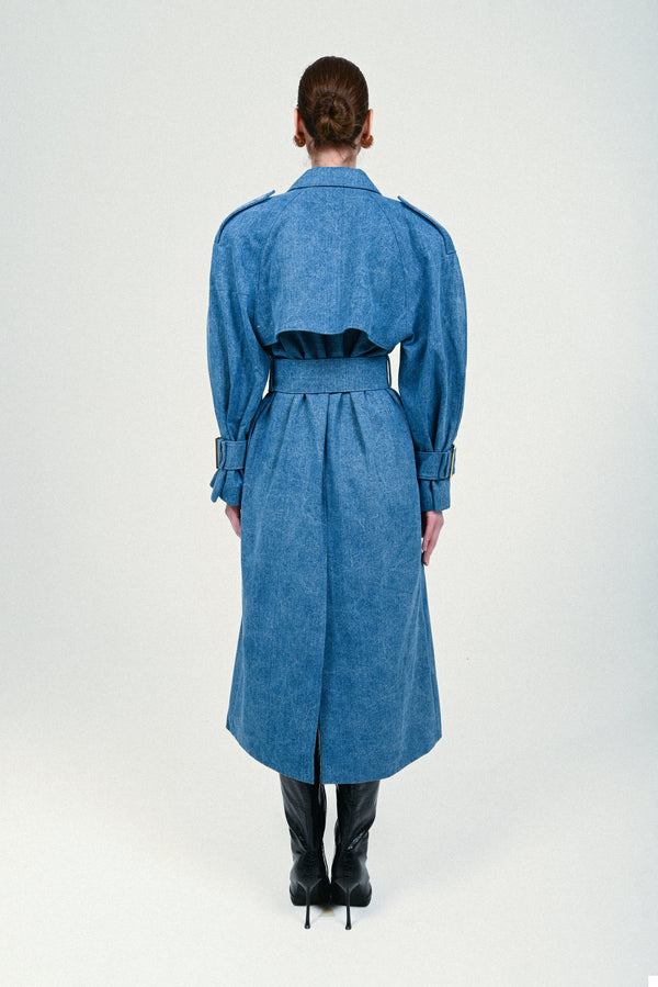 Rowen Rose Denim Signature Trenchcoat