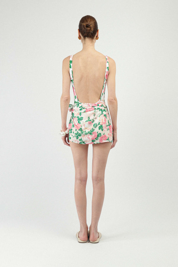 Rowen Rose Georgette Printed Mini Pareo