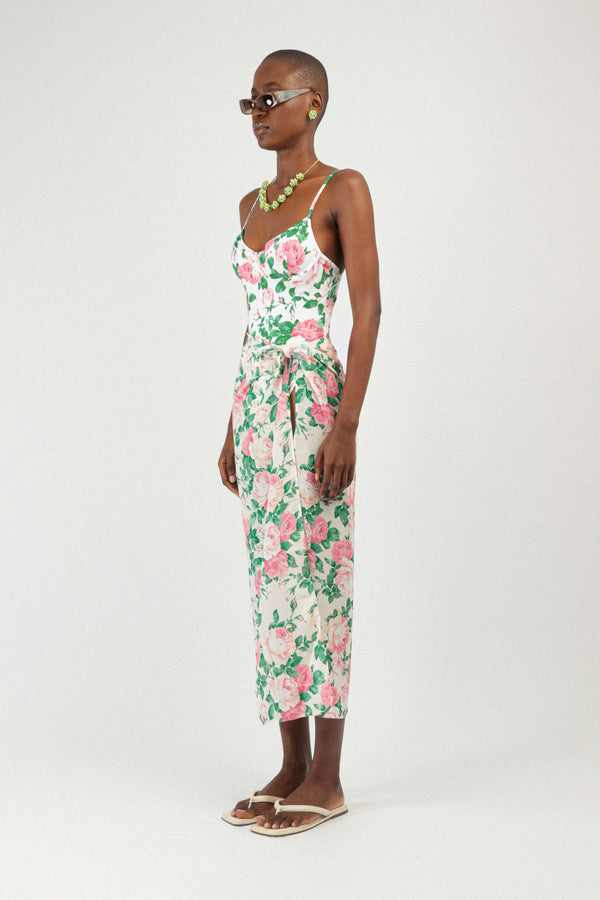 Rowen Rose Georgette Printed Pareo