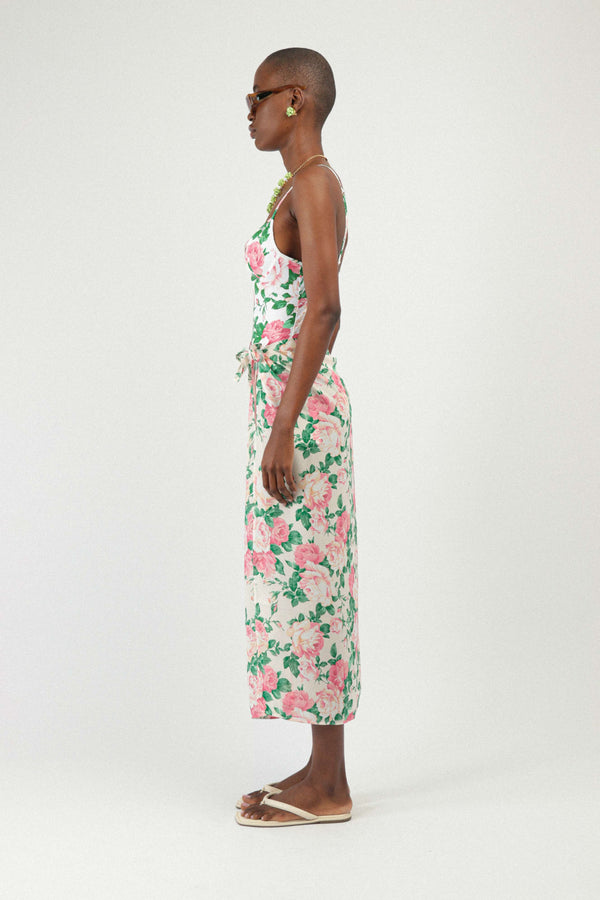 Rowen Rose Georgette Printed Pareo