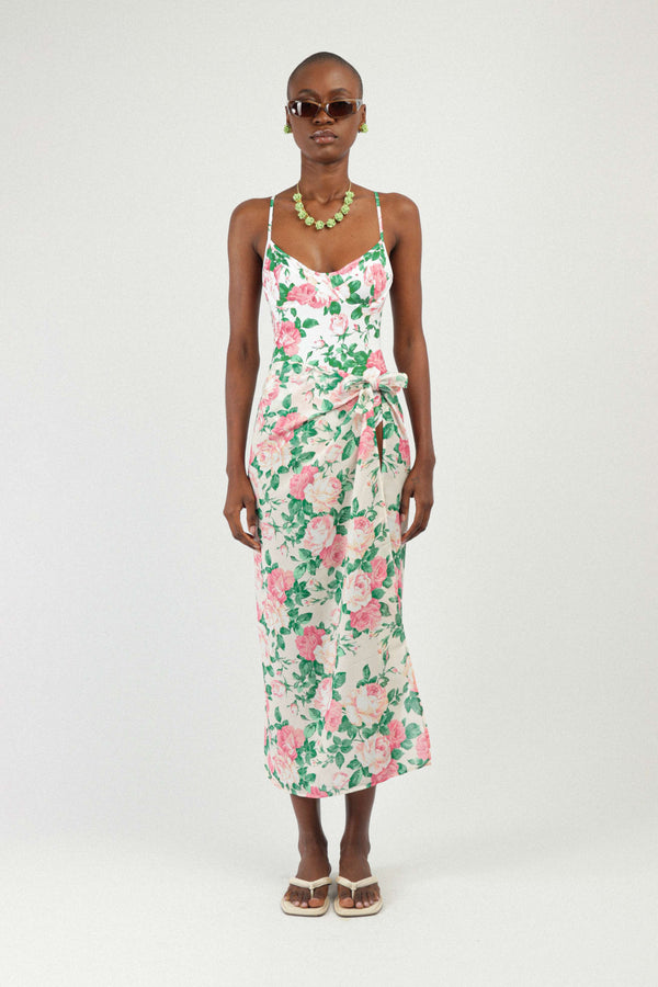 rowen rose Georgette Printed Pareo