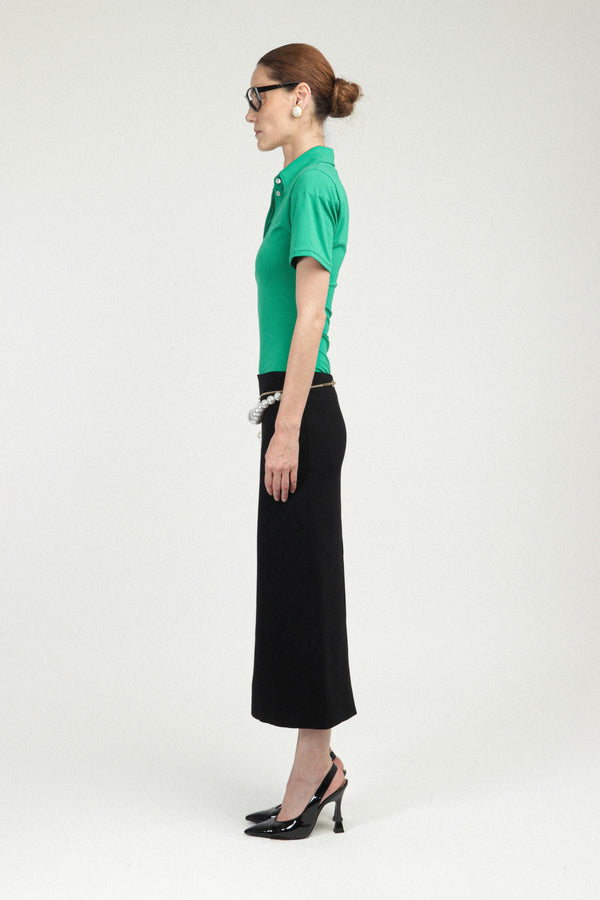 Rowen Rose Jersey Polo With Shoulder Pads