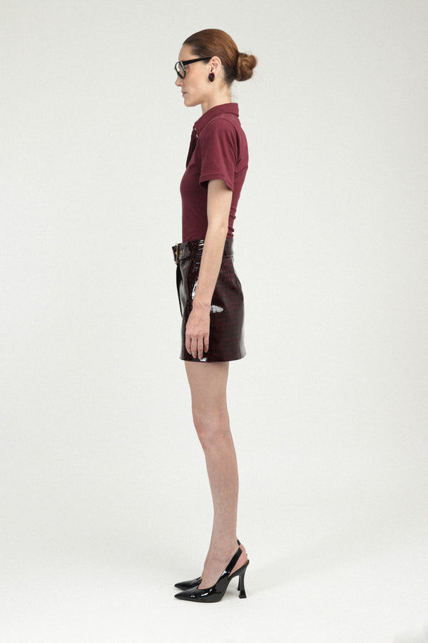 Rowen Rose Jersey Polo With Shoulder Pads