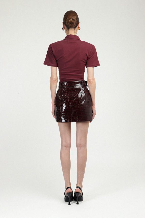 Rowen Rose Jersey Polo With Shoulder Pads