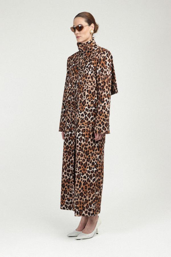 Rowen Rose Long Coat With Pockets In Velvet