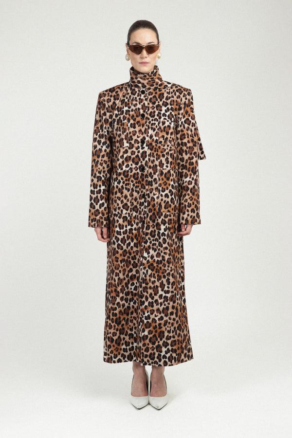 rowen rose Long Coat with Pockets in Velvet