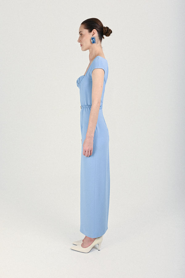 Rowen Rose Long Dress With Bra And Matching Belt