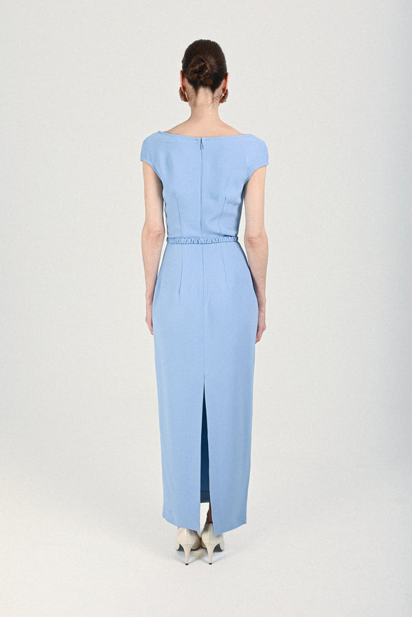 Rowen Rose Long Dress With Bra And Matching Belt