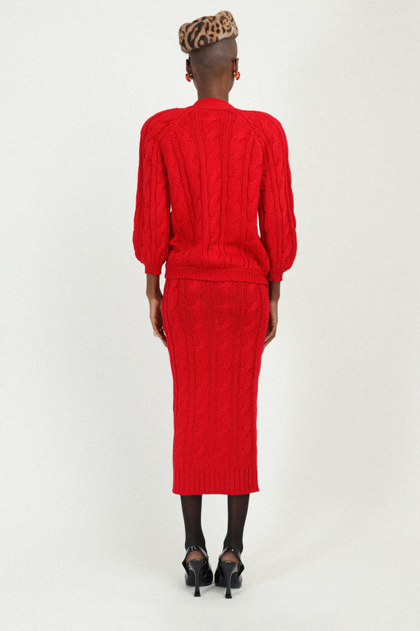 Rowen Rose Long Knit Cardigan