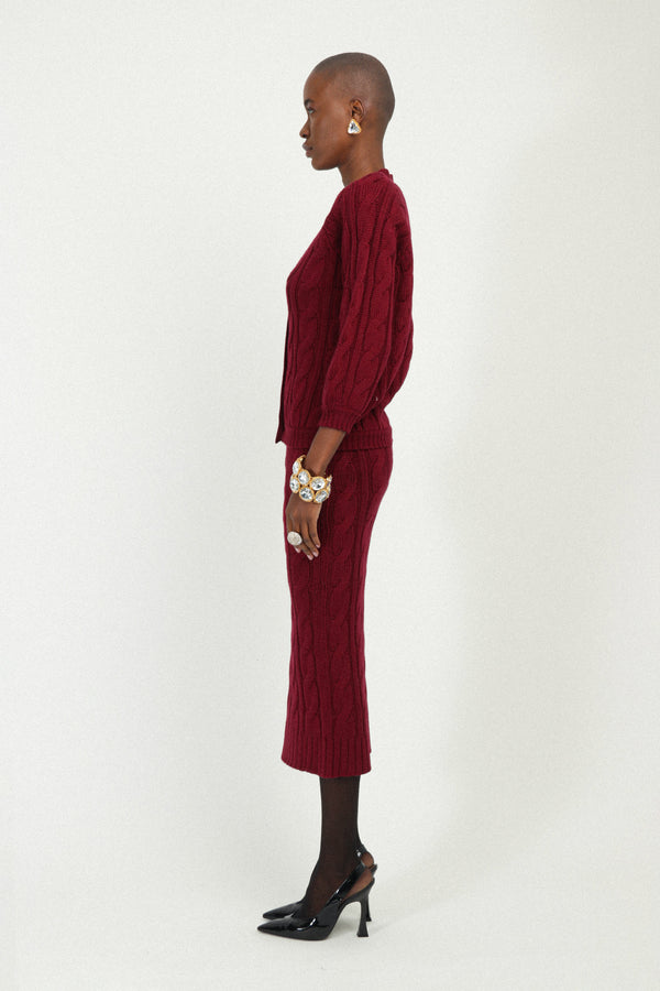 Rowen Rose Long Knit Cardigan