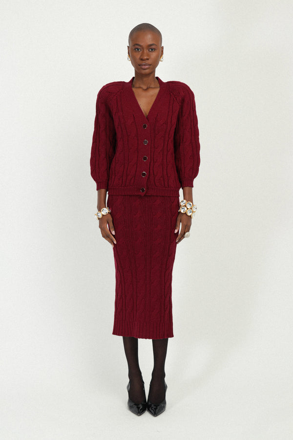 rowen rose Long Knit Cardigan