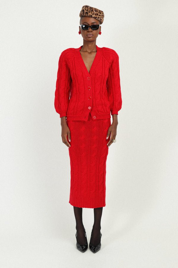 rowen rose Long Knit Cardigan