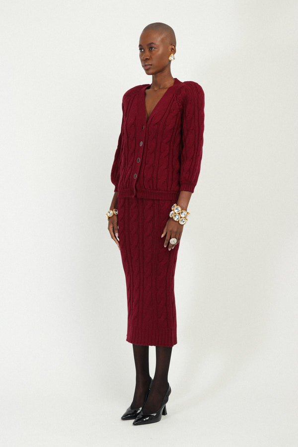 Rowen Rose Long Knit Skirt