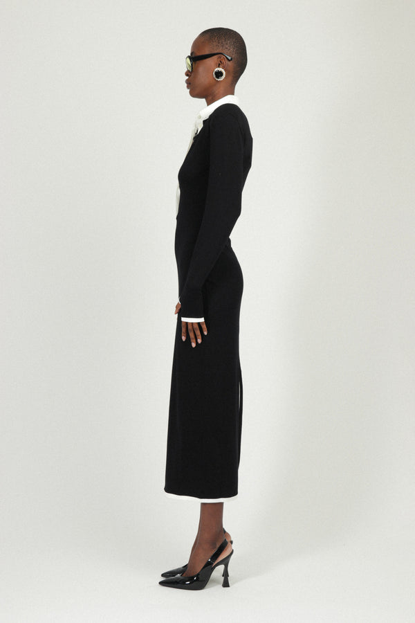 Rowen Rose Long Sleeves Jersey Polo Dress