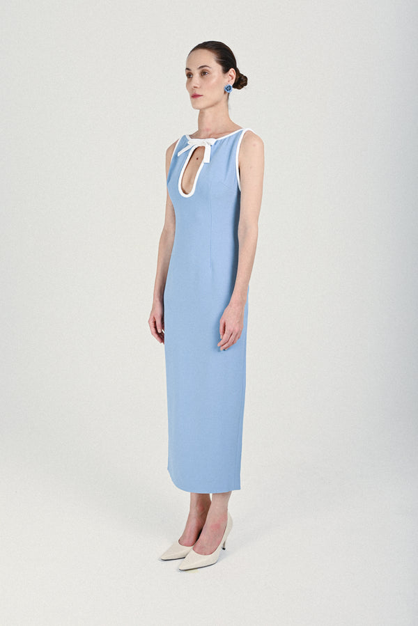 Rowen Rose Midi Dress With Contrast Hole