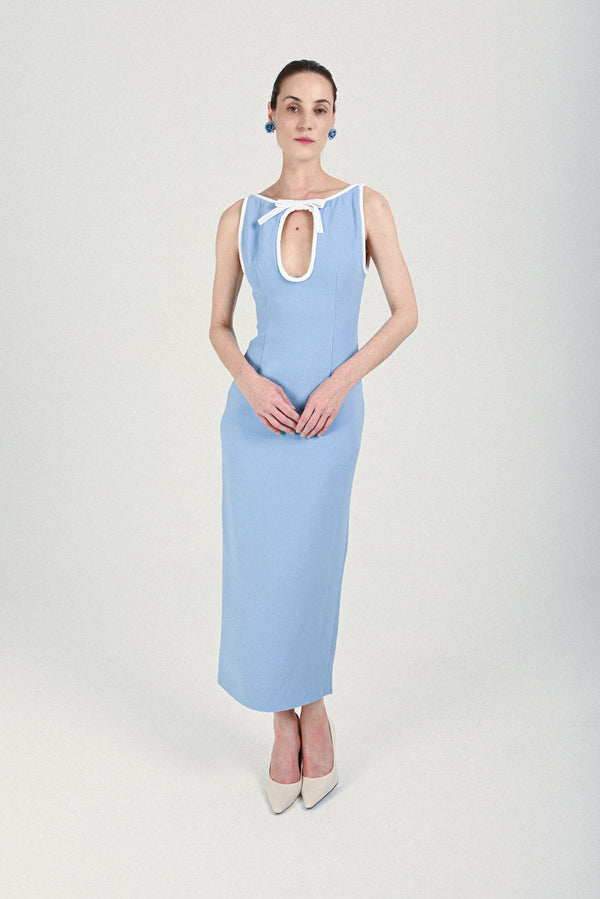Rowen Rose Midi Dress With Contrast Hole