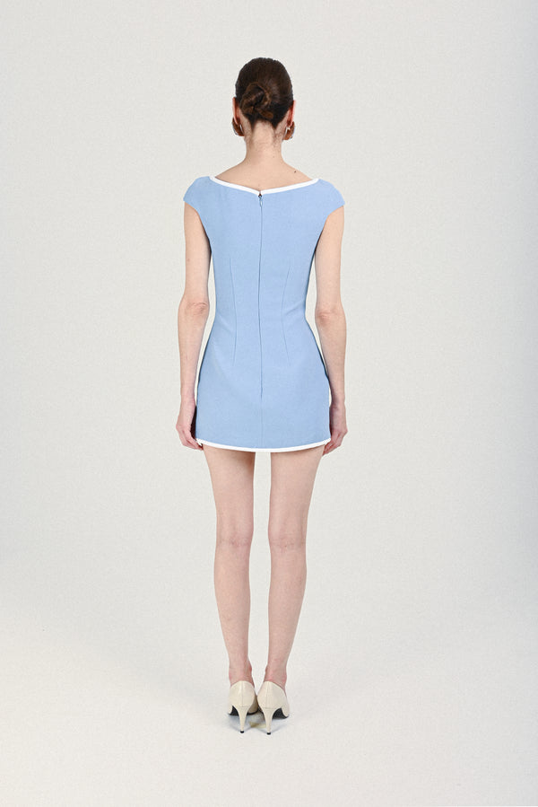 Rowen Rose Mini Dress With Bow Detail