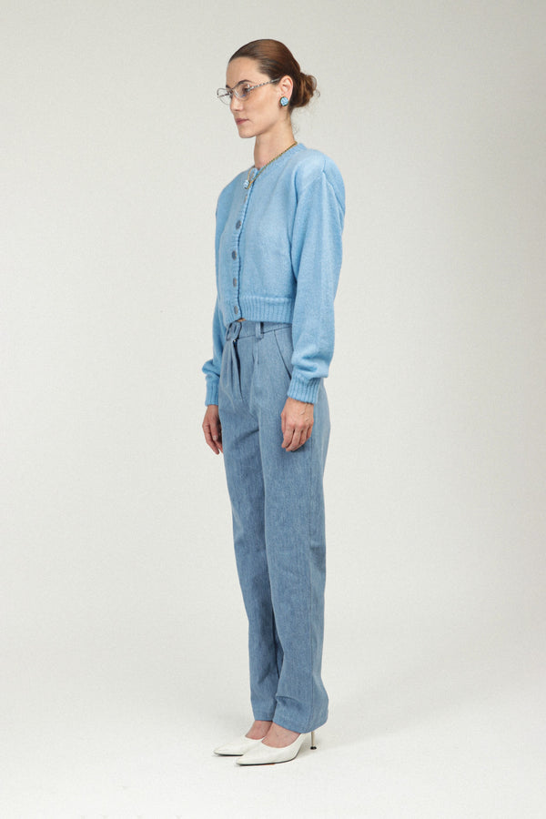 Rowen Rose Mohair Cropped Cardigan