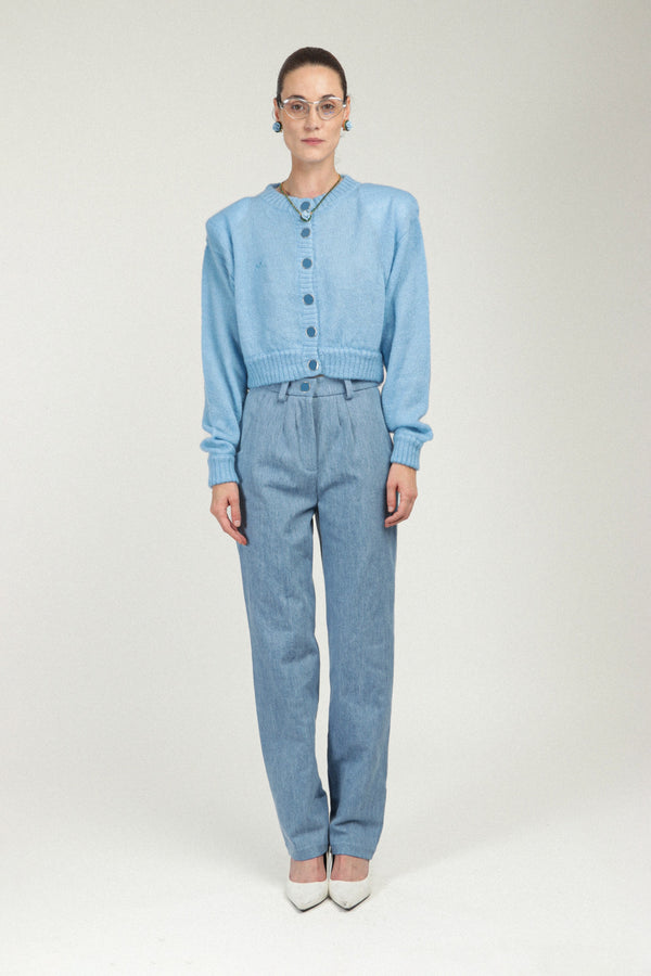 rowen rose Mohair Cropped Cardigan