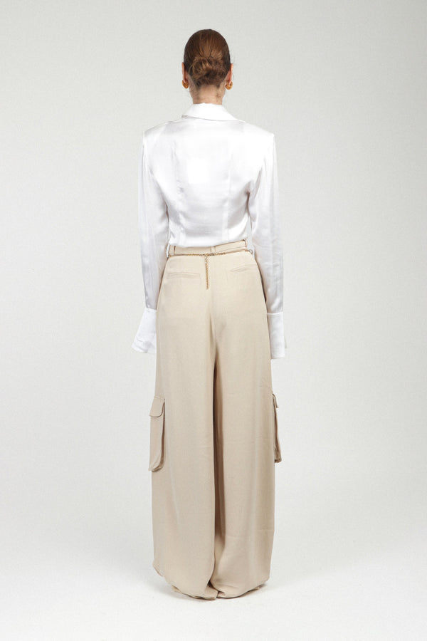 Rowen Rose Oversized Cargo Pants