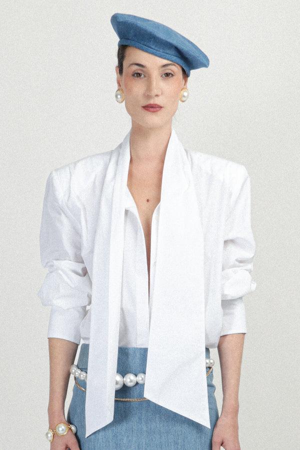 rowen rose Oversized Shirt with Scarf