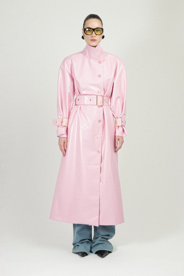 rowen rose Oversized Trench Coat in Eco-leather