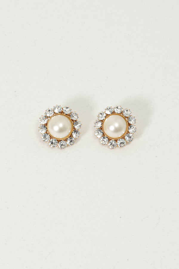 rowen rose Pearl & Strass Earrings