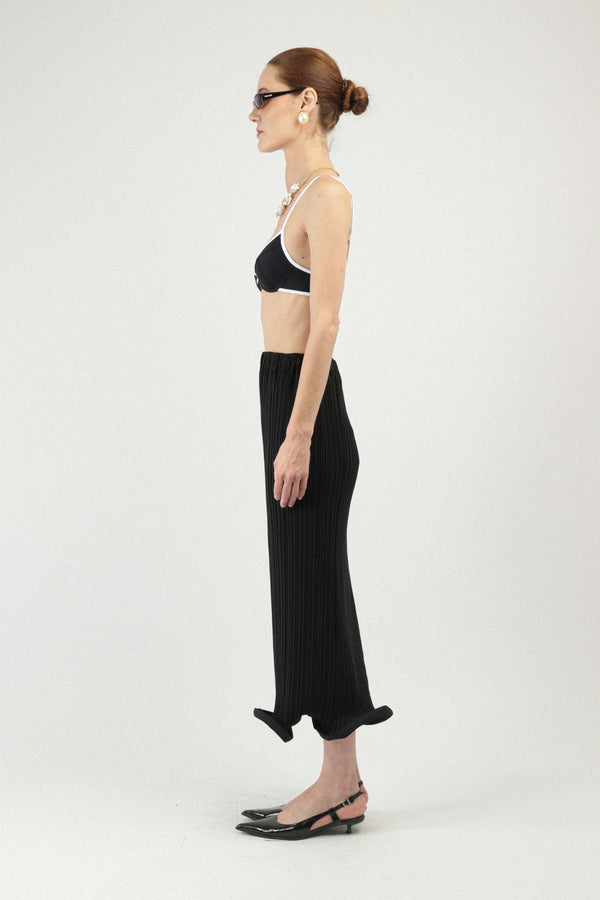 Rowen Rose Pleated Georgette Long Skirt