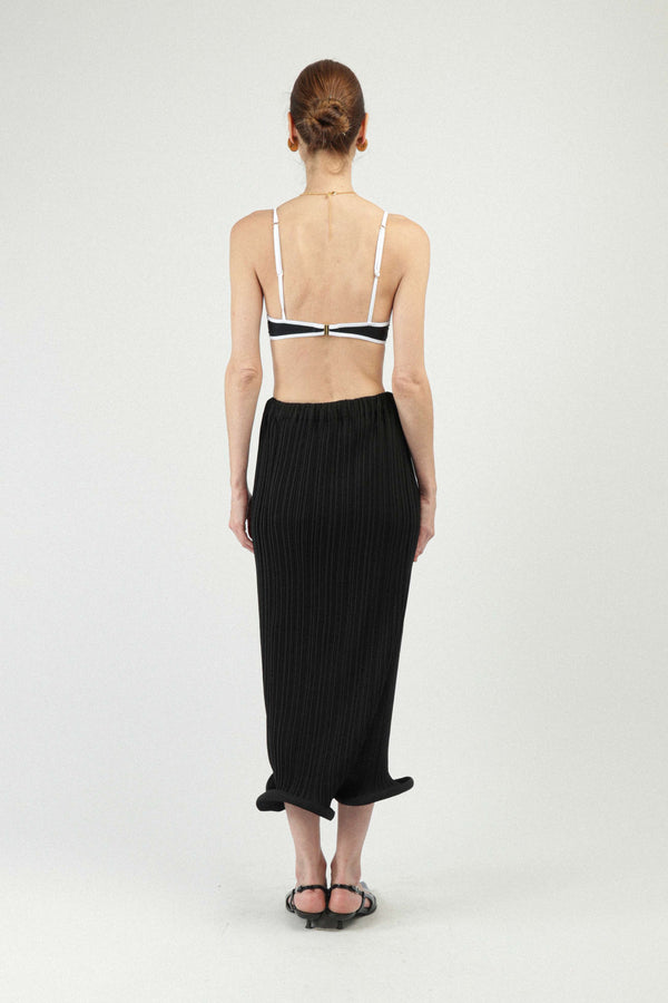 Rowen Rose Pleated Georgette Long Skirt