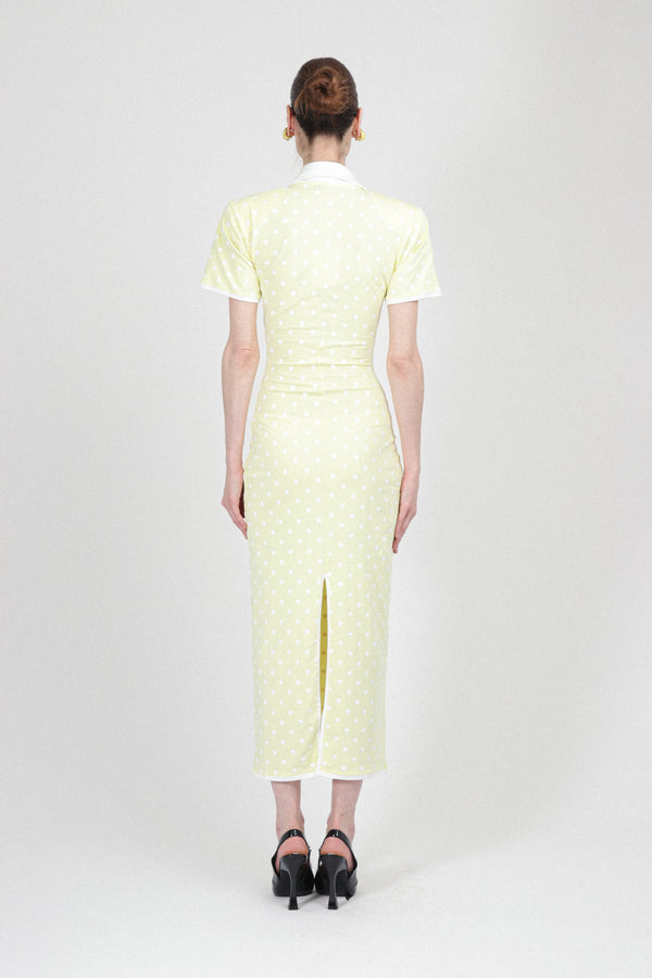 Rowen Rose Polka Dots Jersey Polo Dress