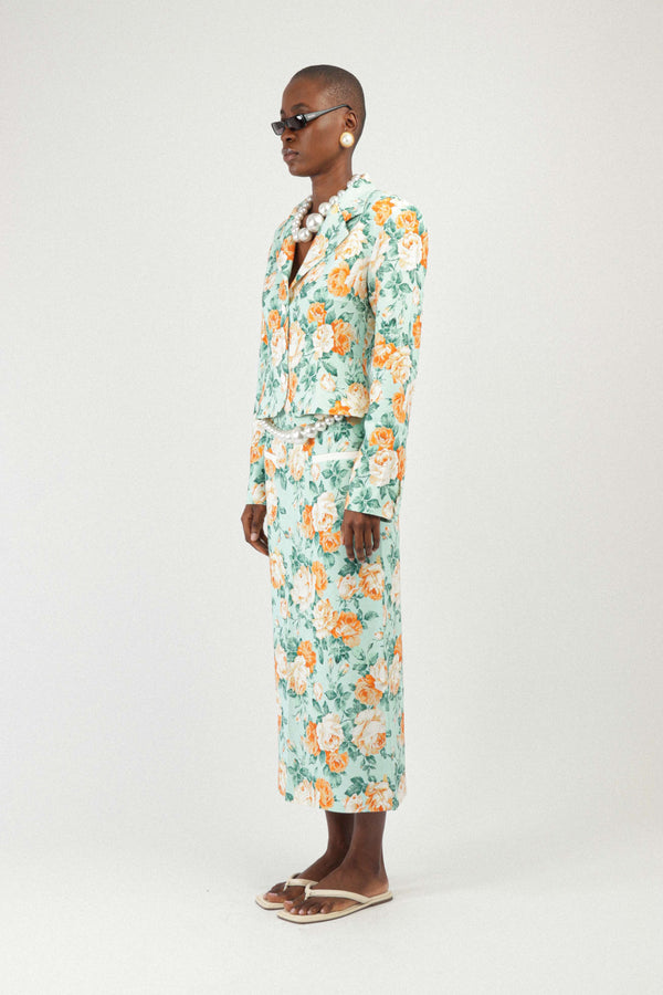 Rowen Rose Printed Tailored Jacket