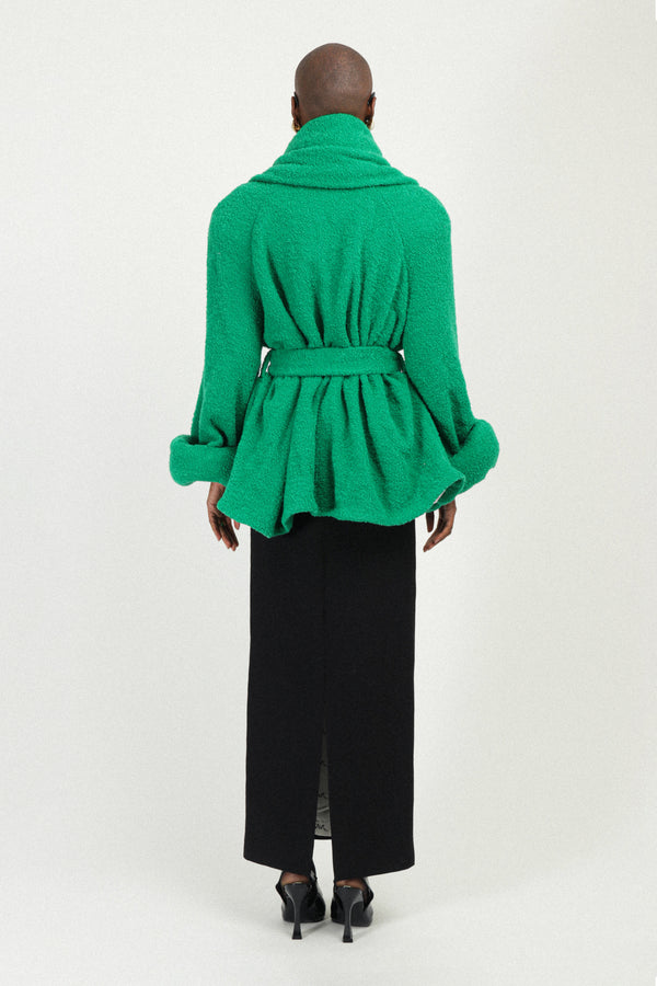 Rowen Rose Puffed Tweed Short Coat