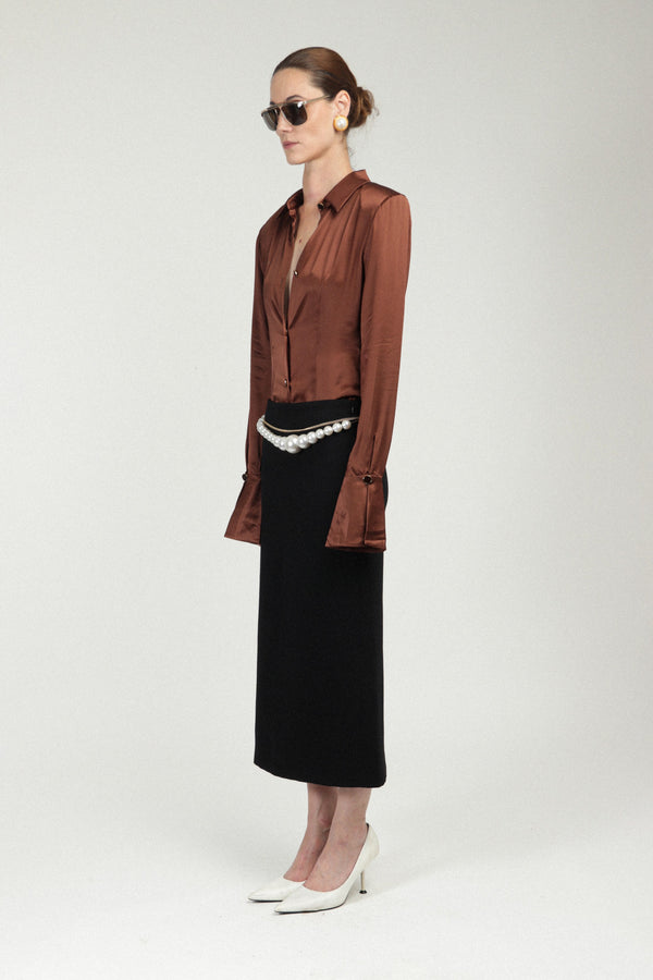 Rowen Rose Satin Silk Shirt