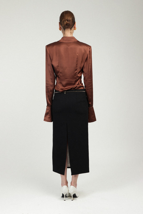 Rowen Rose Satin Silk Shirt