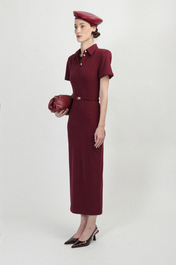 Rowen Rose Short Sleeves Jersey Polo Dress