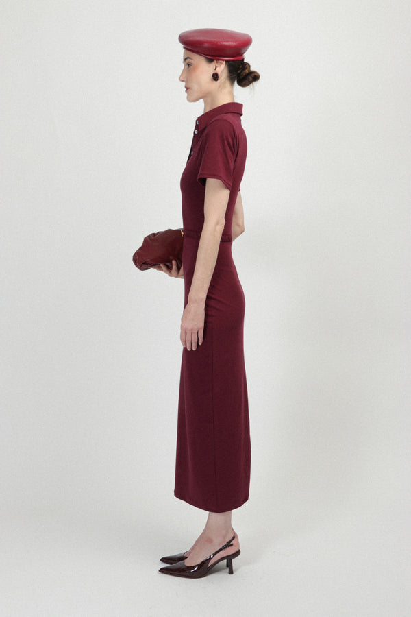 Rowen Rose Short Sleeves Jersey Polo Dress