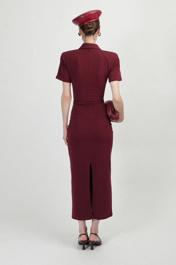 Rowen Rose Short Sleeves Jersey Polo Dress