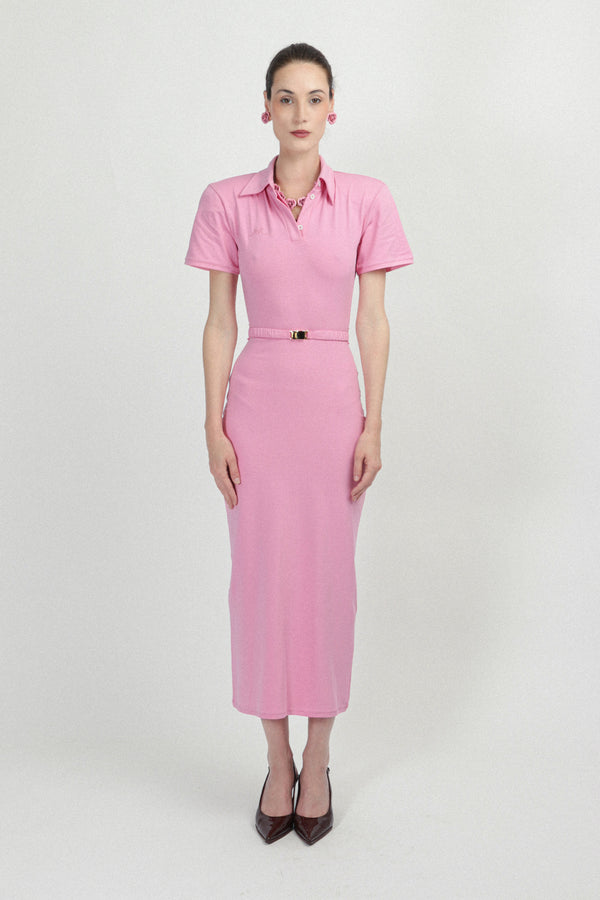 rowen rose Short Sleeves Jersey Polo Dress