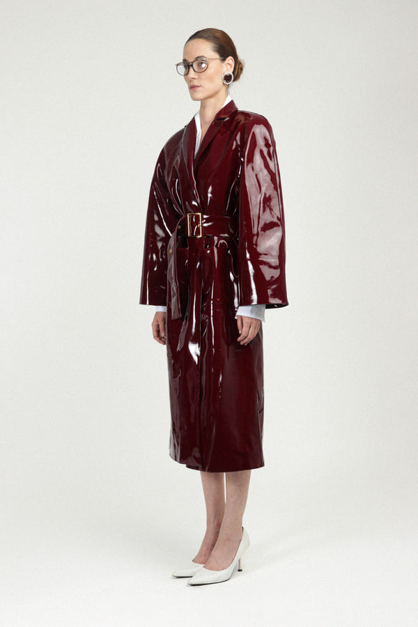 Rowen Rose Signature Trenchcoat In Vinyle