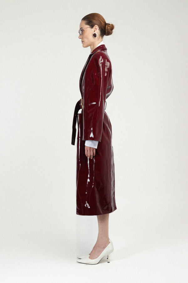 Rowen Rose Signature Trenchcoat In Vinyle