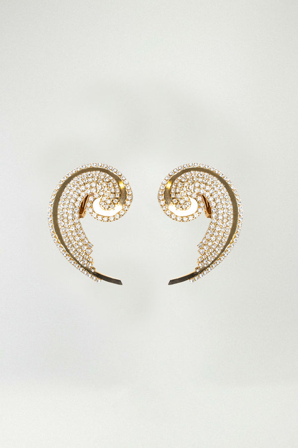 rowen rose Spiral Strass Earrings