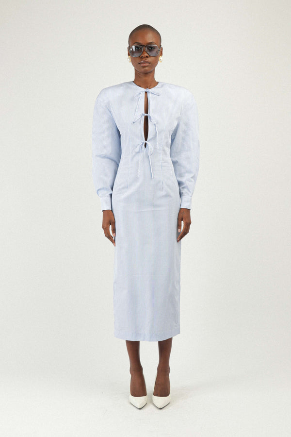 rowen rose Striped Bow Dress